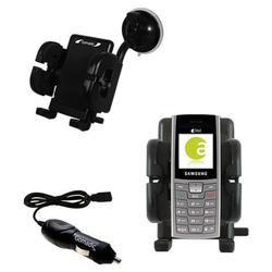 Gomadic Samsung SCH-R200 Flexible Auto Windshield Holder with Car Charger - Uses TipExchange