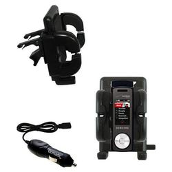 Gomadic Samsung SCH-U470 Auto Vent Holder with Car Charger - Uses TipExchange