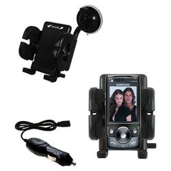 Gomadic Samsung SGH-G600 Flexible Auto Windshield Holder with Car Charger - Uses TipExchange