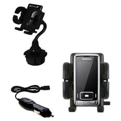 Gomadic Samsung SGH-G800 Auto Cup Holder with Car Charger - Uses TipExchange
