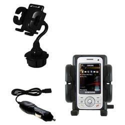Gomadic Samsung SGH-i450 Auto Cup Holder with Car Charger - Uses TipExchange