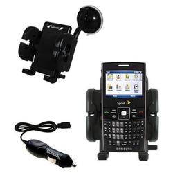 Gomadic Samsung SPH-I325 Flexible Auto Windshield Holder with Car Charger - Uses TipExchange