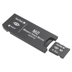 SanDisk 2GB Memory Stick Micro (M2) Memory Card w/ MS Pro Adapter (BULK)