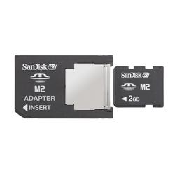 SanDisk 2GB Memory Stick Micro (M2) Memory Card w/ MS Pro Duo Adapter (BULK)