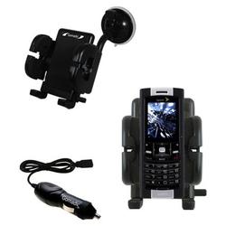 Gomadic Sanyo S1 Flexible Auto Windshield Holder with Car Charger - Uses TipExchange