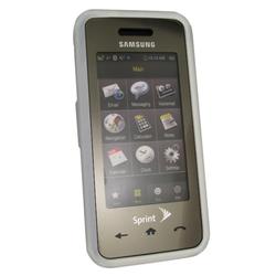Eforcity Silicone Skin Case for Samsung M800 Instinct, Clear White by Eforcity