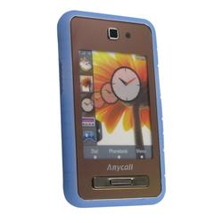 Eforcity Silicone Skin Case for Samsung Tocco F480, Blue - by Eforcity