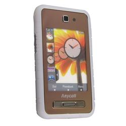 Eforcity Silicone Skin Case for Samsung Tocco F480, Clear White - by Eforcity