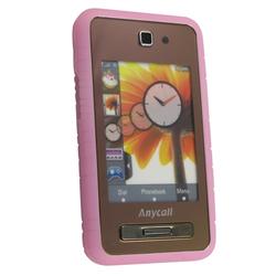 Eforcity Silicone Skin Case for Samsung Tocco F480, Pink - by Eforcity