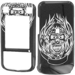 Wireless Emporium, Inc. Silver Flame Skull Snap-On Protector Case Faceplate for Sony Ericsson W760
