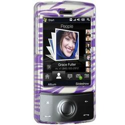 Wireless Emporium, Inc. Silver Purple Zebra Snap-On Protector Case Faceplate for HTC Touch Diamond CDMA