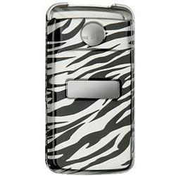 Wireless Emporium, Inc. Silver Zebra Snap-On Protector Case Faceplate for Sony Ericsson TM506