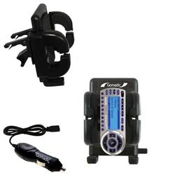 Gomadic Sirius StarMate ST2 Auto Vent Holder with Car Charger - Uses TipExchange