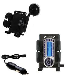 Gomadic Sirius StarMate ST2 Flexible Auto Windshield Holder with Car Charger - Uses TipExchange