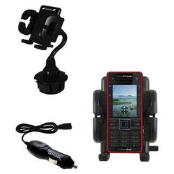 Gomadic Sony Ericsson C902 Auto Cup Holder with Car Charger - Uses TipExchange