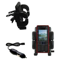 Gomadic Sony Ericsson C902 Auto Vent Holder with Car Charger - Uses TipExchange