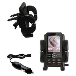 Gomadic Sony Ericsson G900 Auto Vent Holder with Car Charger - Uses TipExchange