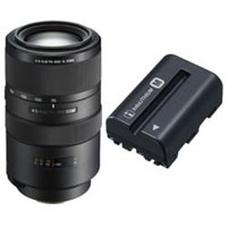 Sony SAL75300BATT Lens Kit with 75-300mm f/4.5-5.6 a (alpha) DSLR Zoom Lens with NP-FM500H Info Li-o