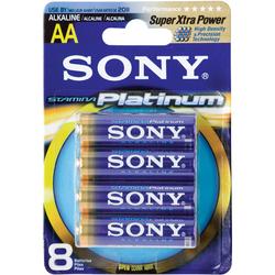 Sony Batteries Sony STAMINA AM3PTB8A Platinum Alkaline AA Size General Purpose Battery - Alkaline - 1.5V DC - General Purpose Battery
