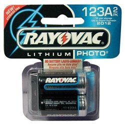 Rayovac Spectrum Brands 123A Size Ultra Photo Battery - 3V DC - General Purpose Battery (RL123A2)