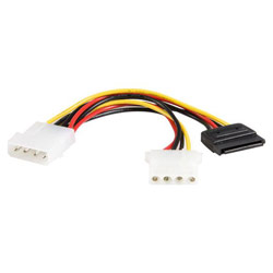 STARTECH.COM Startech.com LP4 to LP4/SATA Power Y Adapter Cable - 1 x LP4 Male to 1 x LP4 Female and 1 x Serial ATA Male - 6