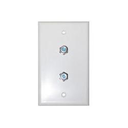 Steren 2 Socket TV/Phone Faceplate - 1-Gang - F81 Coaxial - White