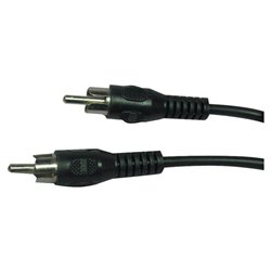 Steren Audio Patch Cable - 1 x RCA - 1 x RCA - 6ft - Black