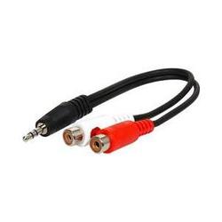 Steren Audio Y-Adapter Cable - 2 x RCA Female to 1 x 3.5mm Male - 6