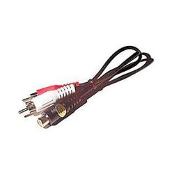 Steren Audio Y-Adapter Cable - 2 x RCA Male to 1 x RCA Female - 6