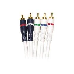 Steren Python Component Audio/Video Cable - 5 x RCA - 5 x RCA - 25ft - Ivory