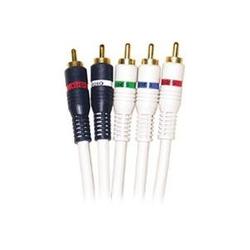 Steren Python Component Audio/Video Cable - 5 x RCA - 5 x RCA - 3ft - Ivory