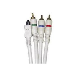 Steren Python Component Optical Cable - 3 x RCA - 1 x Toslink - 12ft - Ivory