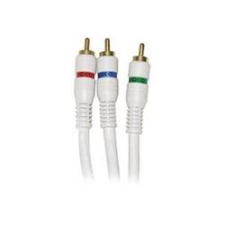 Steren Python Component Video Cable - 3 x RCA - 3 x RCA - 12ft - Ivory