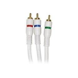 Steren Python Component Video Cable - 3 x RCA - 3 x RCA - 25ft - Ivory