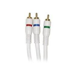 Steren Python Component Video Cable - 3 x RCA - 3 x RCA - 50ft - Ivory