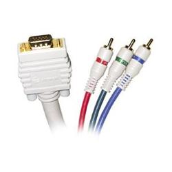 Steren Python HDTV SVGA Component Cable - 1 x HD-15 - 3 x BNC - 12ft - Ivory