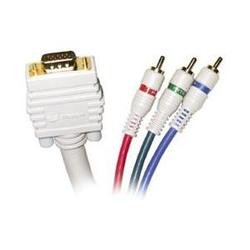 Steren Python HDTV SVGA Component Cable - 1 x HD-15 - 3 x RCA - 25ft - Ivory