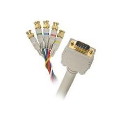Steren Python HDTV SVGA Component Cable - 1 x HD-15 - 5 x BNC - 12ft - Ivory