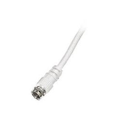 Steren RG59 Coaxial Cable - 1 x F-connector - 1 x F-connector - 100ft - White