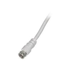 Steren RG59 Coaxial Cable - 1 x F-connector - 1 x F-connector - 25ft - White