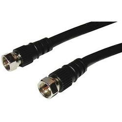 Steren RG6 High-Grade Coaxial Cable - 1 x F-connector - 1 x F-connector - 50ft - Black