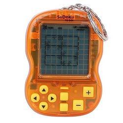 Genica Sudoku To Go! Keychain Game w/LCD Contrast (Orange)