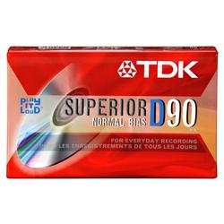 TDK D Type I Audio Cassette - 90Minute - Normal Bias