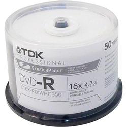 TDK DVD-R47/50B Spindle of 50 DVD-R Recordable4 Discs