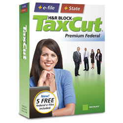 H&R BLOCK TaxCut 2008 Premium Federal +State + E-file
