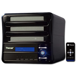 Thecus/Clairtek Inc Thecus M3800 Network Attached Media Server - LCD Display, RJ-45x2: 10/100/1000, AMD LX800, 256MB DDR SODIMM