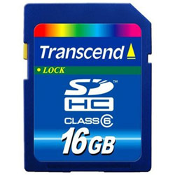 TRANSCEND INFORMATION Transcend 16GB Secure Digital High-Capacity (SDHC) Card Class 6