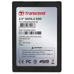 TRANSCEND INFORMATION Transcend 2.5 Solid State Disk (SSD) 128GB SATA MLC with Build-In ECC