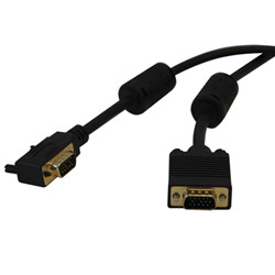 Tripp Lite Right Angle Monitor Cable with RGB Coax - 1 x HD-15 - 1 x HD-15 - 3ft - Black