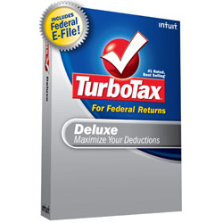 Intuit TurboTax Deluxe Federal + Federal E-File 2008 DVD